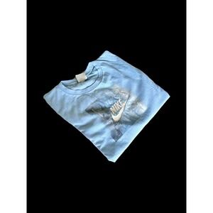 Vintage Nike Basketball T Shirt Mens XL Powder‎ Blue Short Sleeve Y2K Silver Tag